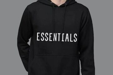 black essentials hoodie